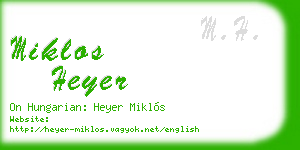 miklos heyer business card